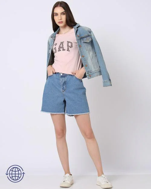 Floral Logo Print Relaxed Fit T-Shirt