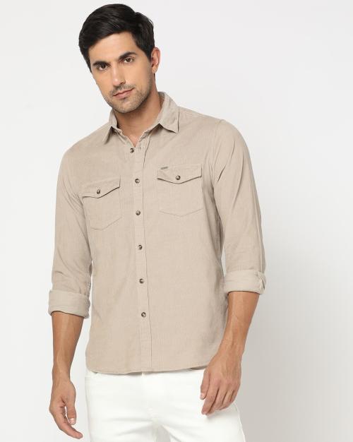 Shirt with Flap Pockets