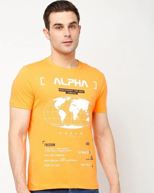 Buy Graphic Print Slim Fit CrewNeck TShirt Online at Best Prices in