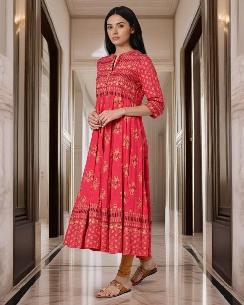 Printed Flared Kurta