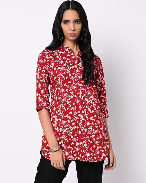 Floral Print Straight Kurta