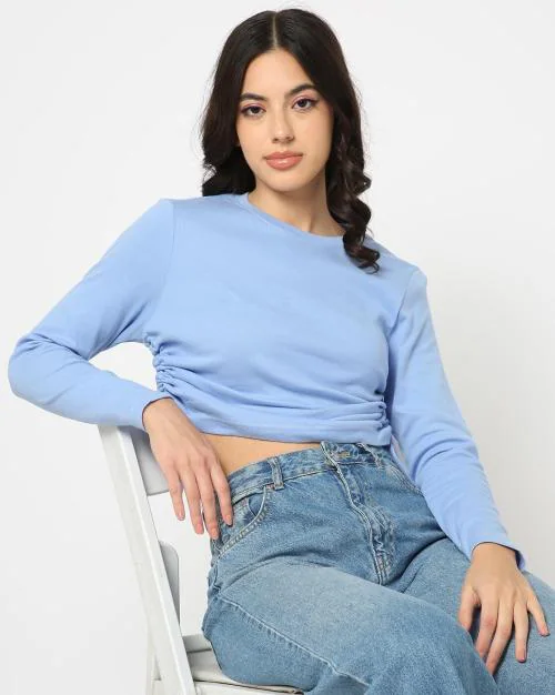 Women Relaxed Fit Crew-Neck T-Shirt