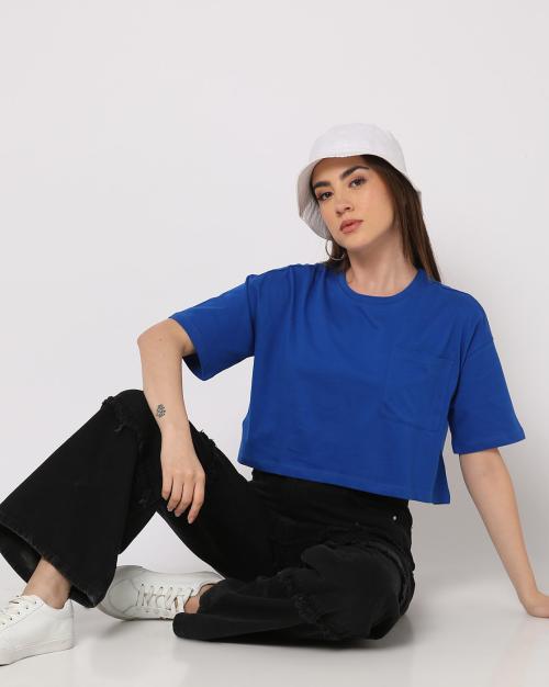 Women Loose Fit Round-Neck T-Shirt
