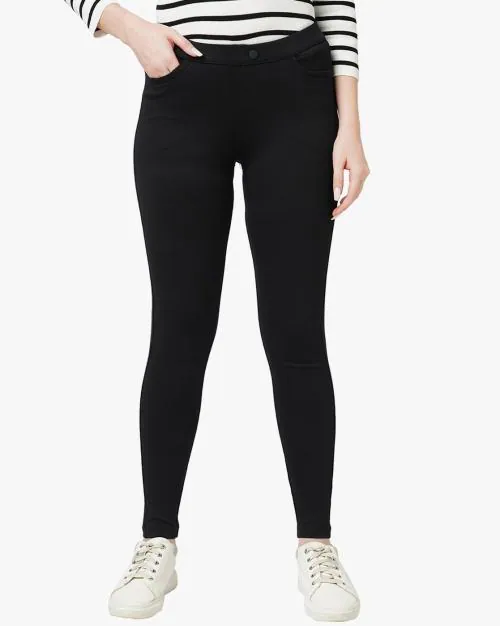 Women High-Rise Skinny Fit Treggings