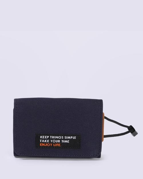 Men Tri-Fold Wallet with Applique