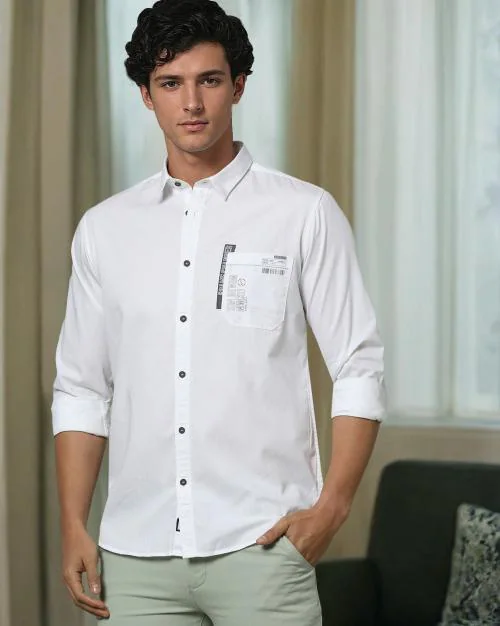Men Slim Fit Cotton Shirt