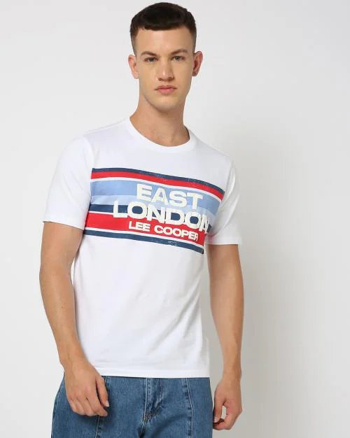 Men Printed Relaxed Fit Crew-Neck T-Shirt