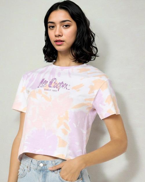 Women Tie & Dye Regular Fit Crew-Neck T-Shirt
