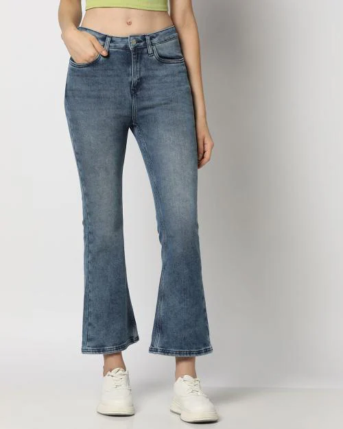 Women Mid-Wash Bootcut Jeans