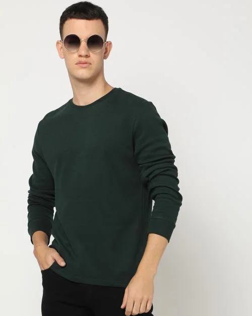 Men Regular Fit Crew-Neck T-Shirt