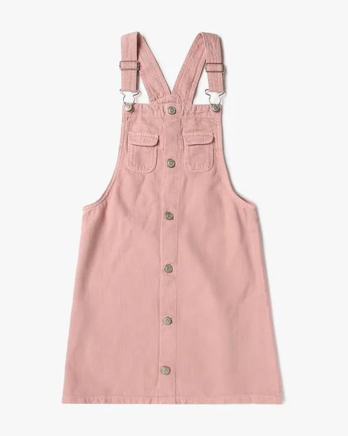 Girls Denim Pinafore Dress