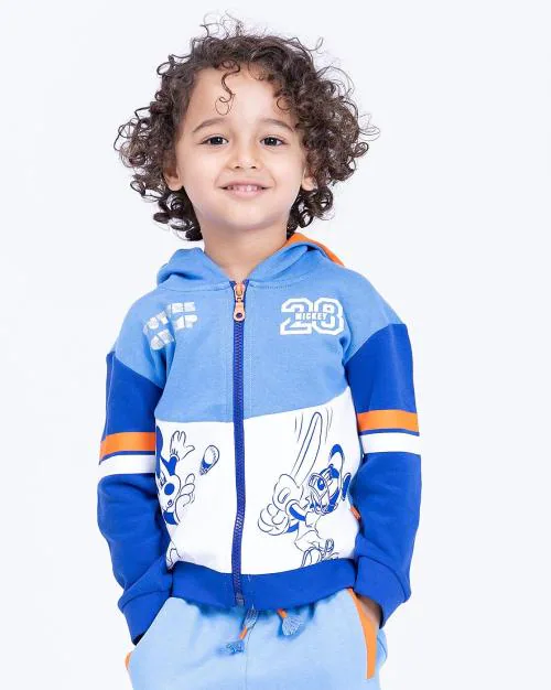 Boys Mickey Mouse Print Regular Fit Hoodie