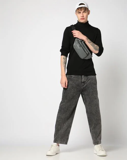 Men Acid-Wash Relaxed Fit Jeans