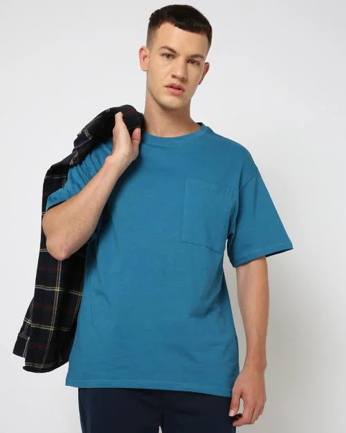 Men Relaxed Fit Crew-Neck T-Shirt