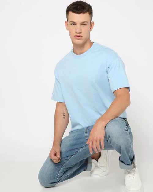 Men Relaxed Fit Crew-Neck T-Shirt