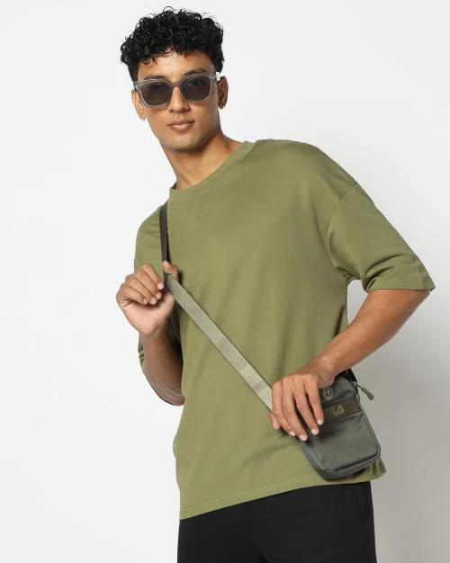 Men Oversized Fit Crew-Neck T-Shirt
