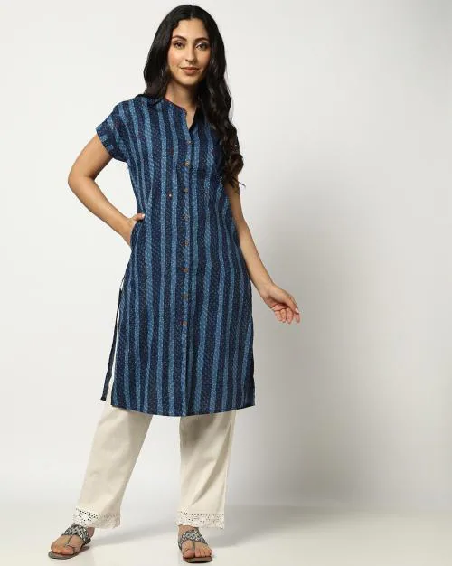 Women Striped Straight Kurta
