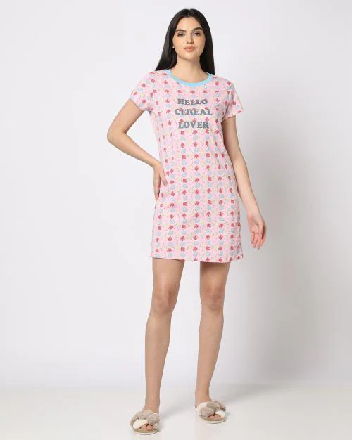 Women Printed Nightshirt