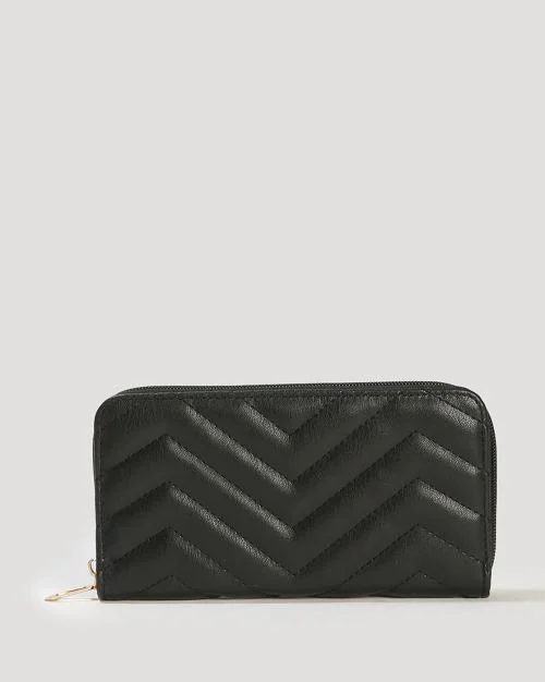 Women Qulited Zip-Around Wallet