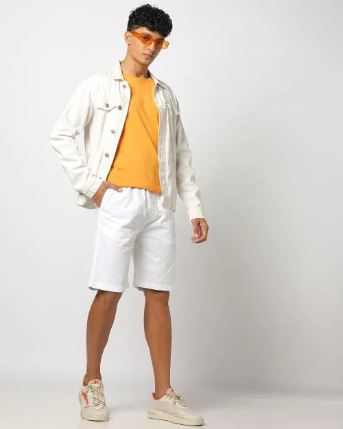 Men Flat-Front Relaxed Fit Shorts