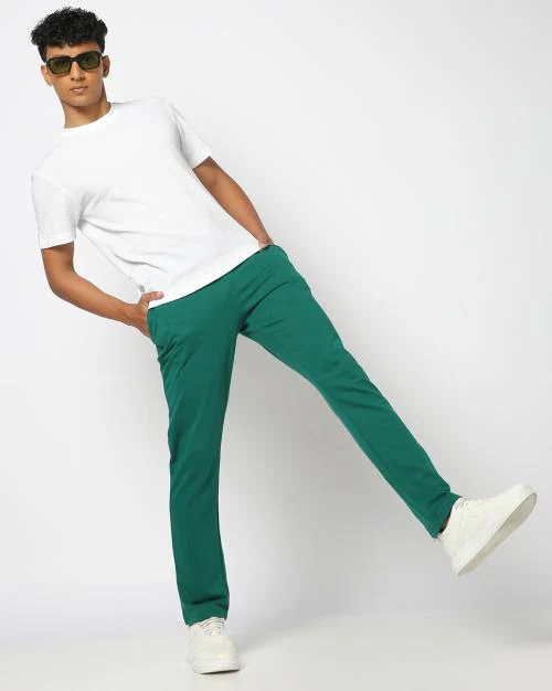 Men Regular Fit Straight Track Pants