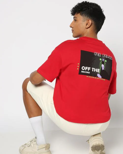 Men Printed Regular Fit Crew-Neck T-Shirt