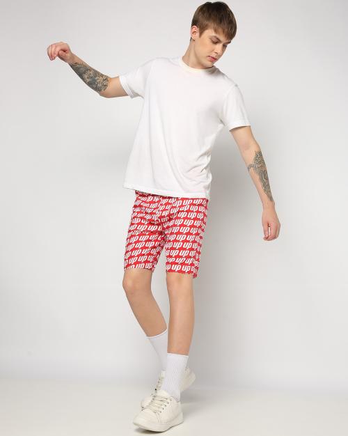 Men Typographic Print Relaxed Fit Shorts