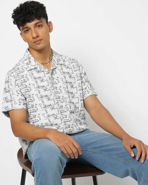 Men Printed Regular Fit Shirt