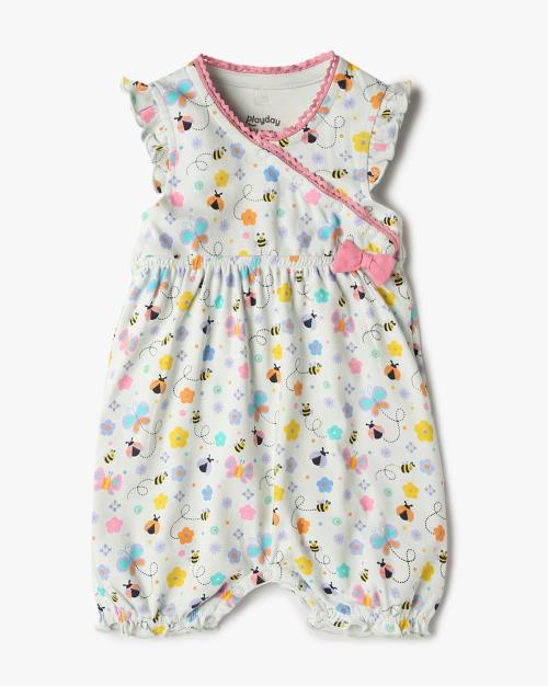 Floral Print Cotton Romper