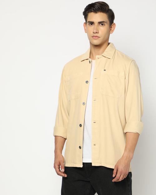 Men Regular Fit Shacket