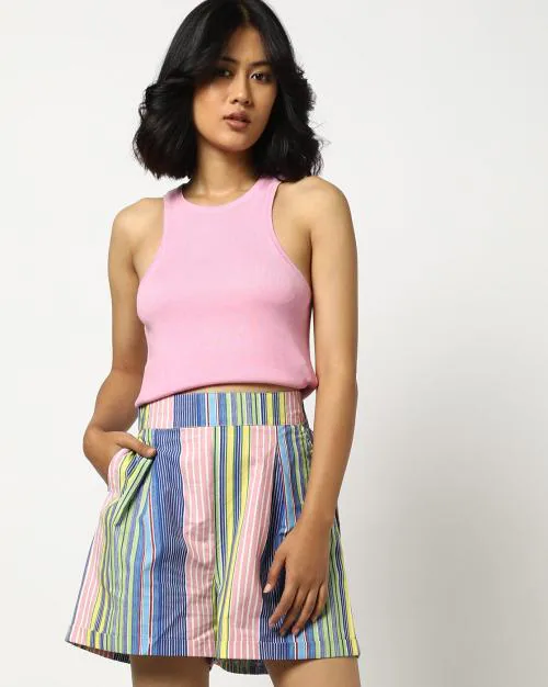 Women Ribbed Fitted Tank Top