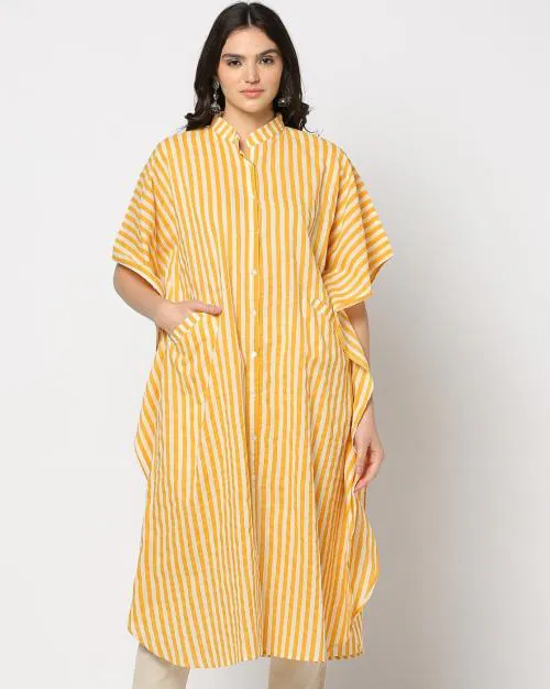 Women Striped Kaftan Kurta