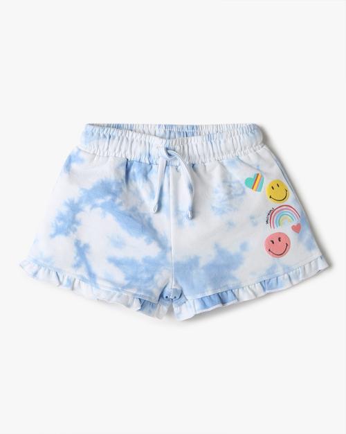 Girls Tie & Dye Regular Fit Shorts