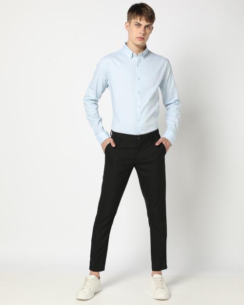 Men Flat-Front Slim Fit Chinos