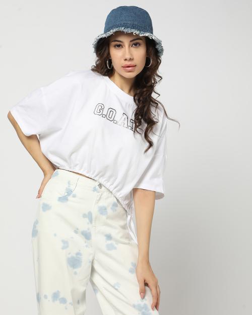 Women Printed Regular Fit Crew-Neck T-Shirt