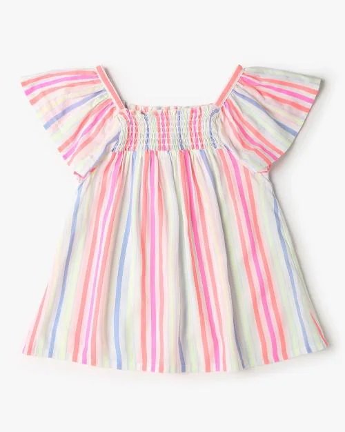 Girls Striped Relaxed Fit Top