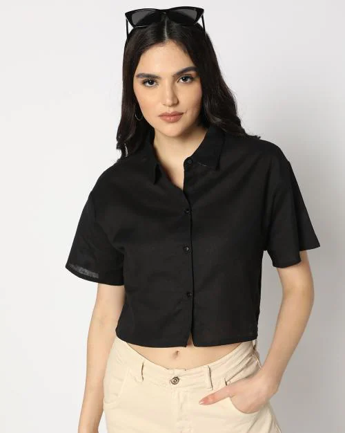 Women Boxy Fit Crop Top