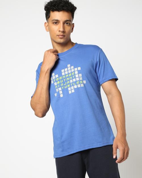 Men Ninja Turtles Print Regular Fit Crew-Neck T-Shirt
