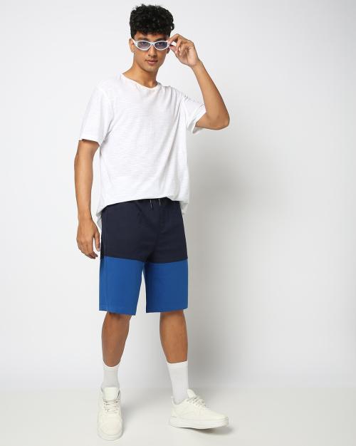 Men Colourblock Relaxed Fit Shorts