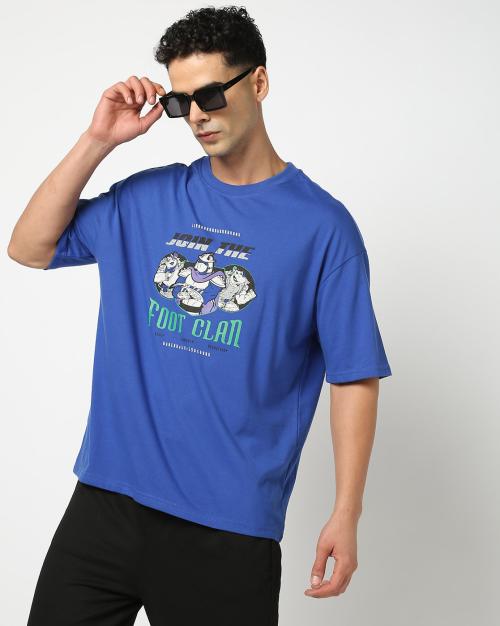 Men Graphic Print Relaxed Fit Crew-Neck T-Shirt