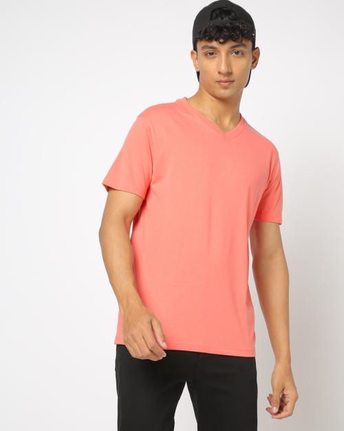 Men Regular Fit V-Neck T-Shirt