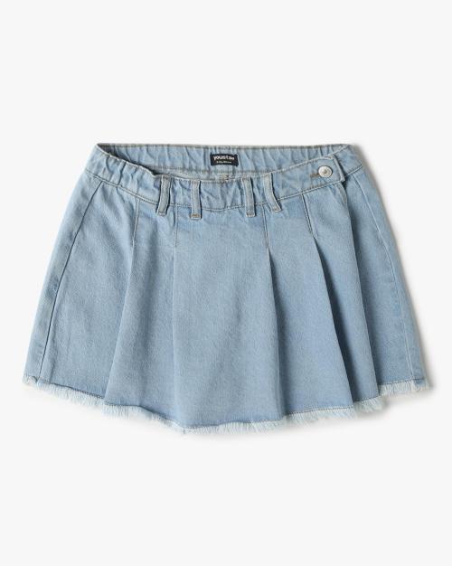 Girls Washed Regular Fit Skorts