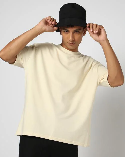 Men Oversized Fit Crew-Neck T-Shirt