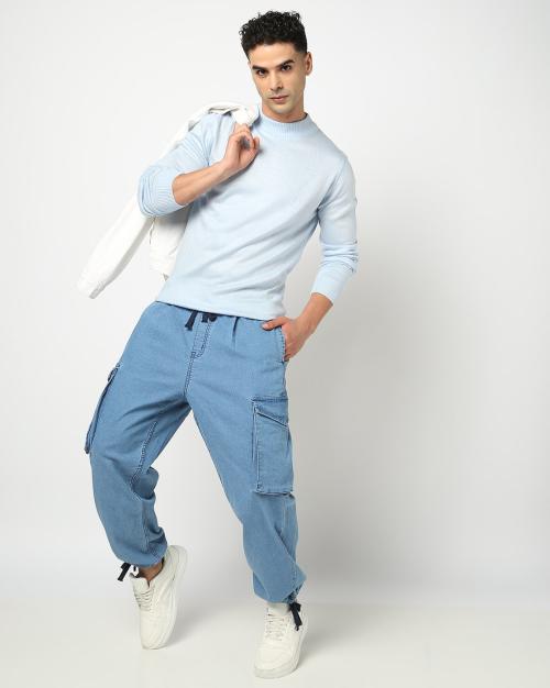 Men Parachute Fit Jogger Jeans