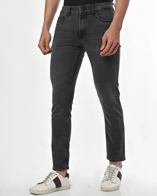Men Ankle-Length Slim Fit Jeans