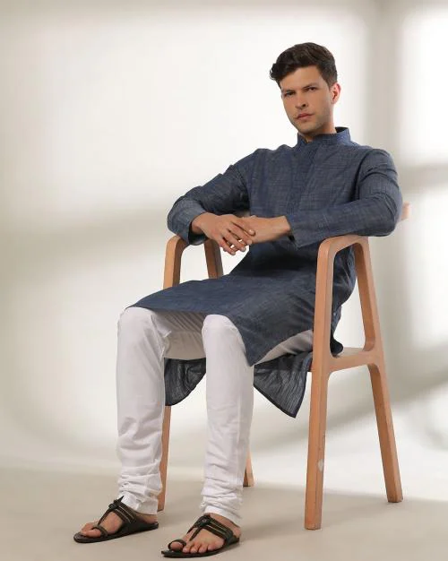 Heathered Slim Fit Kurta