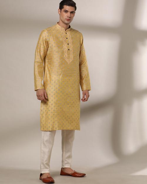Slim Fit Embroidered Kurta