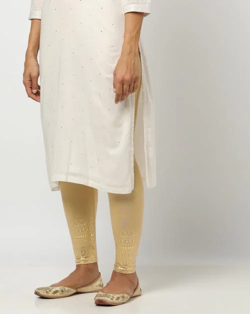 Leggings with Foil Print