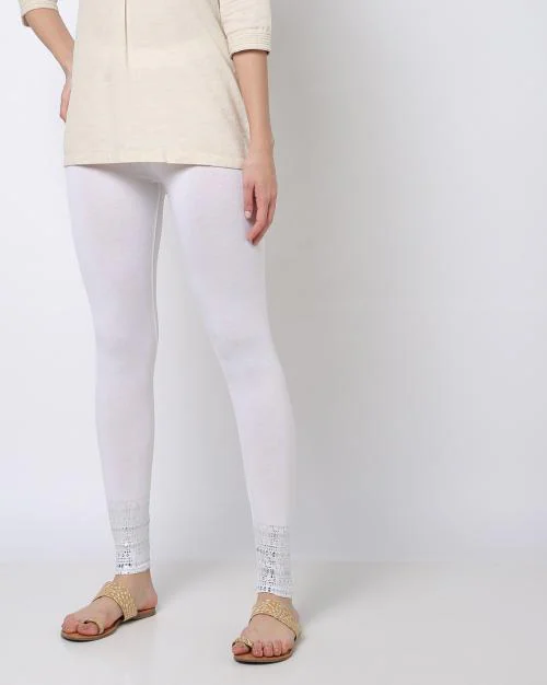 Embellished Leggings with Elasticated Waist