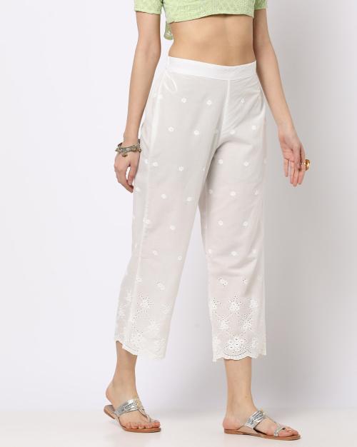 Buy Floral Embroidered Palazzo Pants Online at Best Prices in India